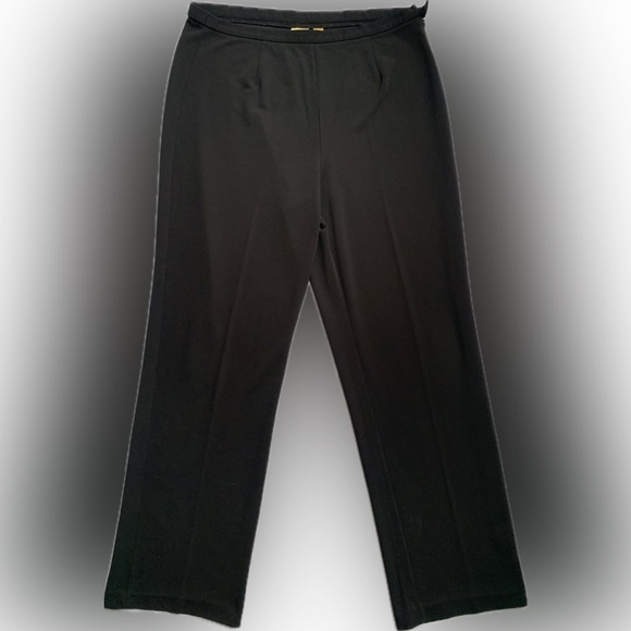 CASLON side zipper black pants, rayon/polyester/Spandex, stretch size LARGE - Picture 1 of 10